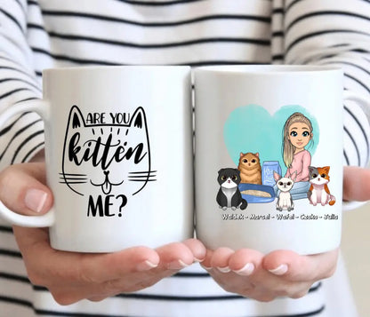 Kubek personalizowany dla właściciela kotów | z personalizacją imion #K2