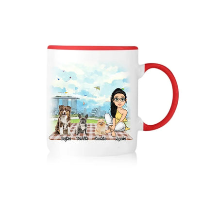 Kubek personalizowany dla właścicielki psów DOG MOM | motyw z piknikiem #P19