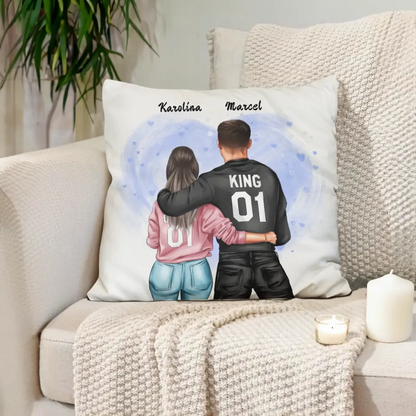 Poduszka personalizowana dla par KING QUEEN | z personalizacją imion #20