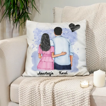 Poduszka personalizowana dla par | romantyczny motyw z personalizacją imion #19