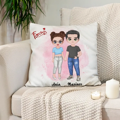Poduszka personalizowana dla par FOREVER | romantyczny motyw #14