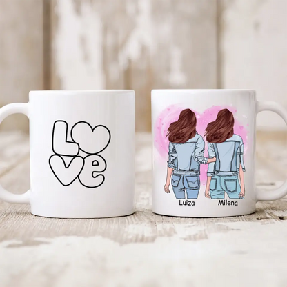 Kubek personalizowany dla par | romantyczny motyw z personalizacją imion #P2