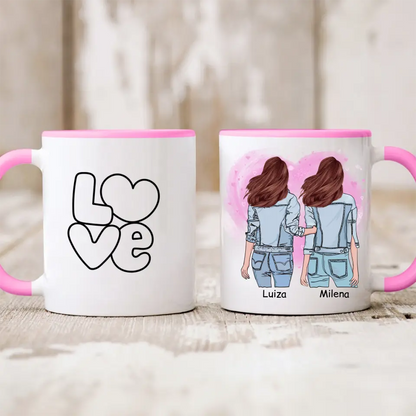 Kubek personalizowany dla par | romantyczny motyw z personalizacją imion #P2