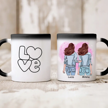 Kubek personalizowany dla par | romantyczny motyw z personalizacją imion #P2