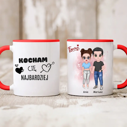 Kubek personalizowany dla par FOREVER | z personalizacją imion #622