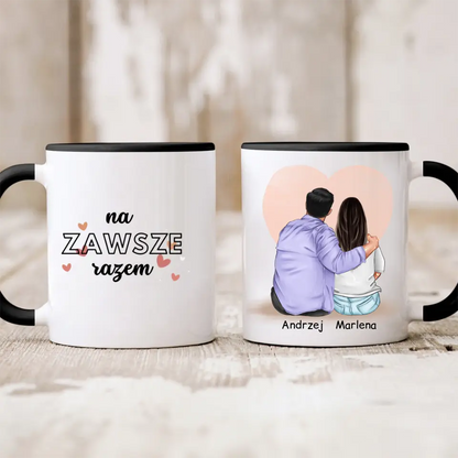 Kubek personalizowany dla par NA ZAWSZE RAZEM | z personalizacją imion #P24