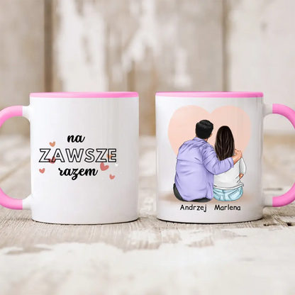 Kubek personalizowany dla par NA ZAWSZE RAZEM | z personalizacją imion #P24