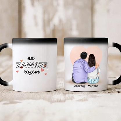 Kubek personalizowany dla par NA ZAWSZE RAZEM | z personalizacją imion #P24