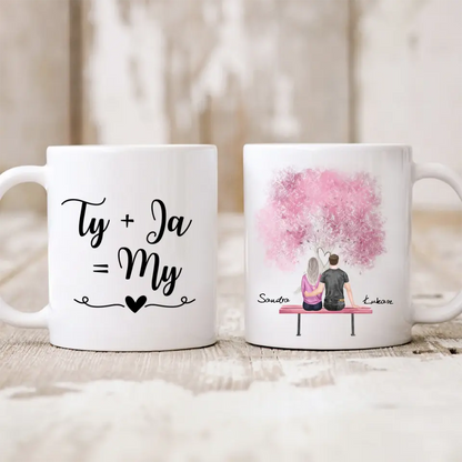 Kubek personalizowany dla par | romantyczny motyw #27