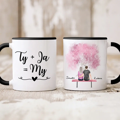 Kubek personalizowany dla par | romantyczny motyw #27