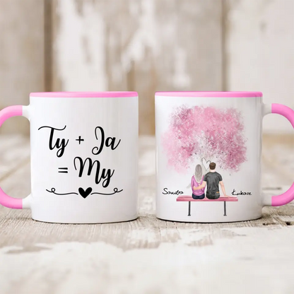 Kubek personalizowany dla par | romantyczny motyw #27