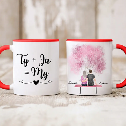 Kubek personalizowany dla par | romantyczny motyw #27