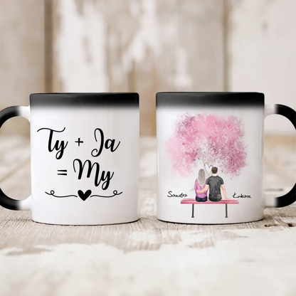 Kubek personalizowany dla par | romantyczny motyw #27