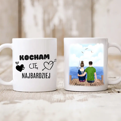 Kubek personalizowany dla par | motyw z morzem #213