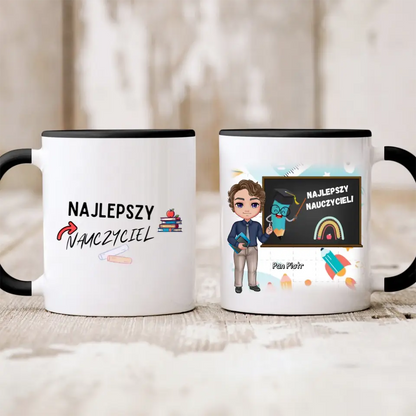 Kubek personalizowany dla nauczyciela NAJLEPSZY NAUCZYCIEL | motyw z nauczycielem #2