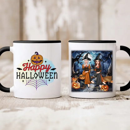 Halloweenowy kubek personalizowany dla przyjaciółek | motyw z wiedźmami i drinkami #4