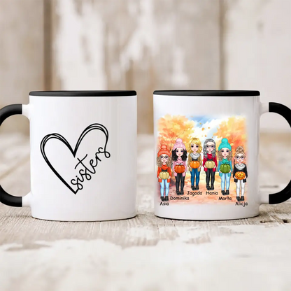 Kubek personalizowany dla przyjaciółek | motyw dla jesieniar #521
