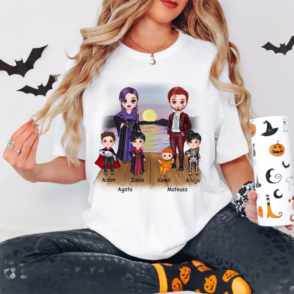 Koszulka rodzinna na Halloween - Personalizowana #2