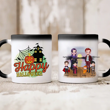 Halloweenowy kubek personalizowany dla rodziny | z personalizacją imion #1