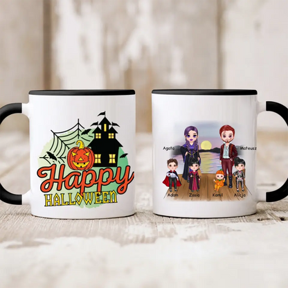 Halloweenowy kubek personalizowany dla rodziny | z personalizacją imion #1