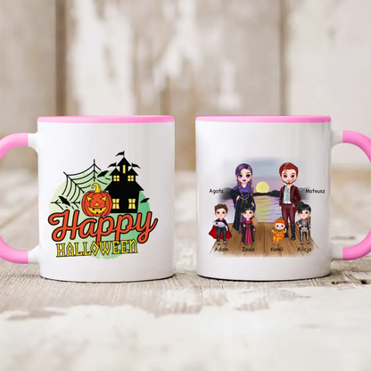Halloweenowy kubek personalizowany dla rodziny | z personalizacją imion #1