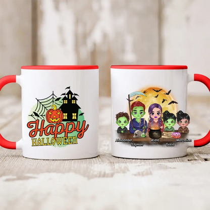 Halloweenowy kubek personalizowany dla rodziny | motyw z rodziną potworków #1 copy