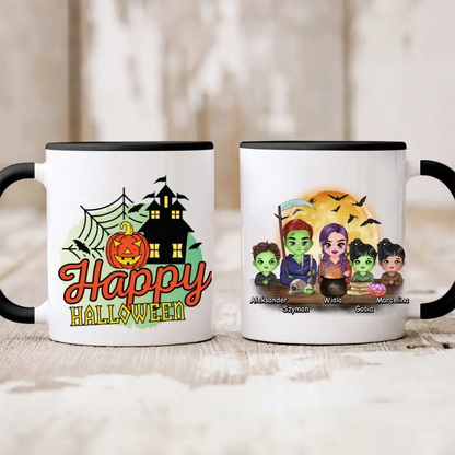 Halloweenowy kubek personalizowany dla rodziny | motyw z rodziną potworków #1 copy
