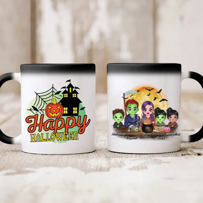 Halloweenowy kubek personalizowany dla rodziny | motyw z rodziną potworków #1 copy
