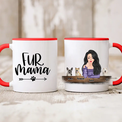 Kubek personalizowany dla właścicielki psów FUR MAMA | z personalizacją imion #2