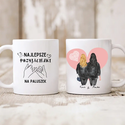 Kubek personalizowany dla przyjaciółek NAJLEPSZE PRZYJACIÓŁKI NA PALUSZEK | z personalizacją imion #4