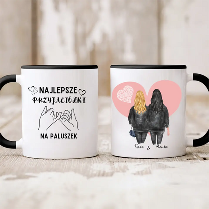 Kubek personalizowany dla przyjaciółek NAJLEPSZE PRZYJACIÓŁKI NA PALUSZEK | z personalizacją imion #4