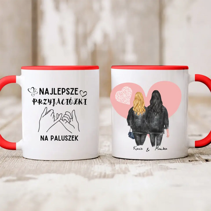 Kubek personalizowany dla przyjaciółek NAJLEPSZE PRZYJACIÓŁKI NA PALUSZEK | z personalizacją imion #4