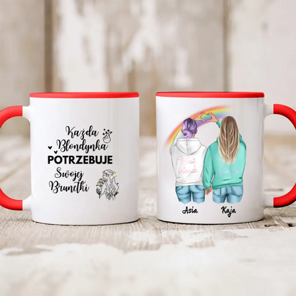 Kubek personalizowany dla przyjaciółek BEST FRIENDS | z personalizacją imion #999