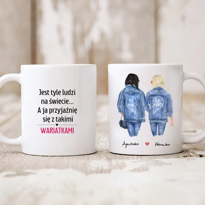 Kubek personalizowany dla przyjaciółek BEST FRIEND | z personalizacją imion #2
