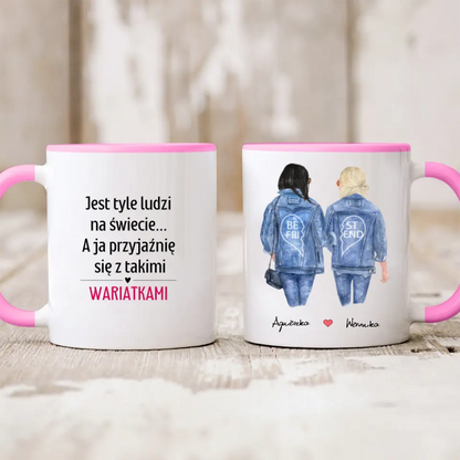 Kubek personalizowany dla przyjaciółek BEST FRIEND | z personalizacją imion #2