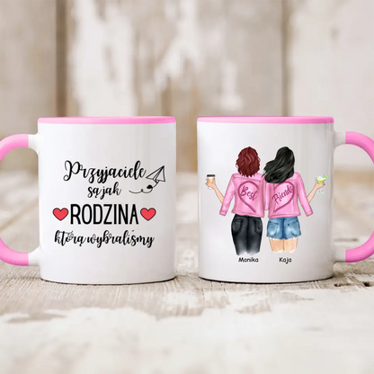 Kubek personalizowany dla przyjaciółek BEST FRIENDS | z personalizacją imion i postaci #P4