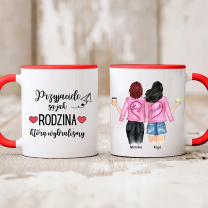 Kubek personalizowany dla przyjaciółek BEST FRIENDS | z personalizacją imion i postaci #P4