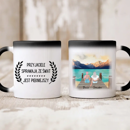 Kubek personalizowany dla przyjaciółek | motyw z jeziorem #6