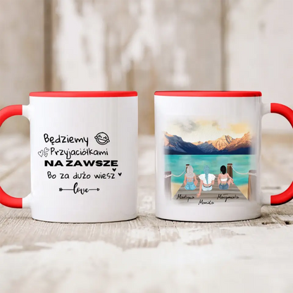 Kubek personalizowany dla przyjaciółek | motyw z jeziorem w górach #5