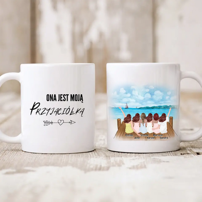 Kubek personalizowany dla grupy przyjaciółek | motyw z molo #P3