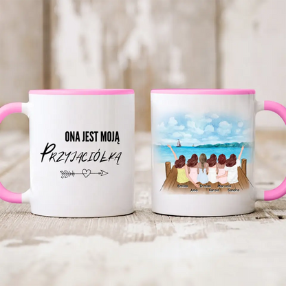 Kubek personalizowany dla grupy przyjaciółek | motyw z molo #P3