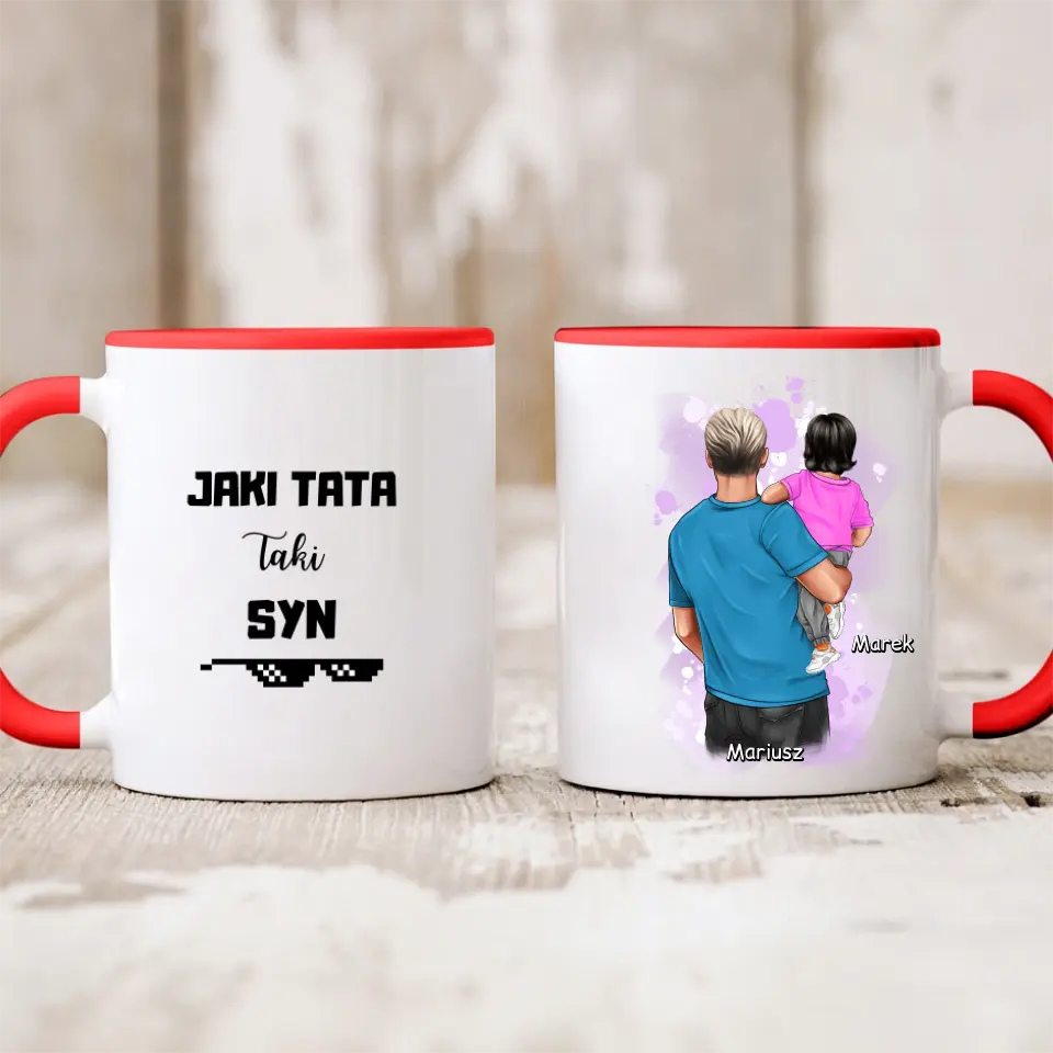 Kubek rodzinny - tata + syn #P17