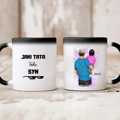 Kubek personalizowany dla taty i syna | rodzinny motyw #P17