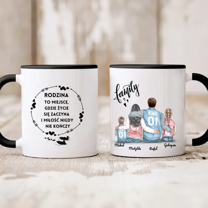 Kubek personalizowany dla rodziny KING QUEEN PRINCE PRINCESS | rodzinny motyw #28