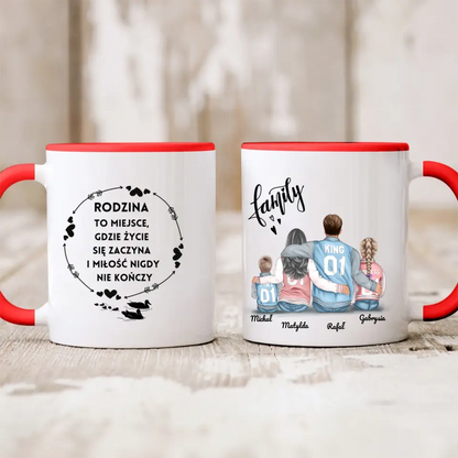 Kubek personalizowany dla rodziny KING QUEEN PRINCE PRINCESS | rodzinny motyw #28