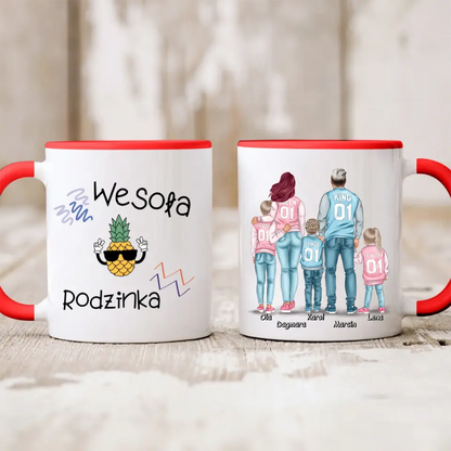 Kubek personalizowany dla rodziców z dziećmi KING QUEEN PRINCE PRINCESS | z personalizacją imion #22