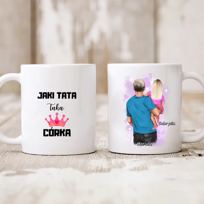 Kubek personalizowany dla taty i córki | rodzinny motyw #P16
