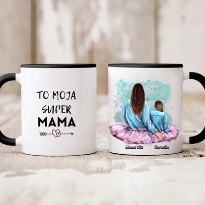 Kubek personalizowany dla mamy i córki | rodzinny motyw baletnic #22