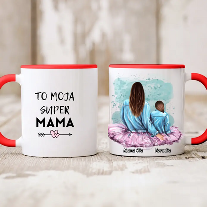 Kubek personalizowany dla mamy i córki | rodzinny motyw baletnic #22