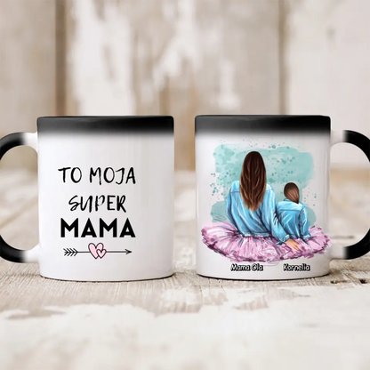 Kubek personalizowany dla mamy i córki | rodzinny motyw baletnic #22